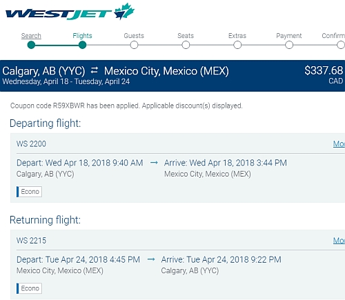 Calgary to Mexico City - $324 to $367 CAD roundtrip