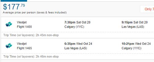 Toronto to Las Vegas - $188 to $224 CAD roundtrip [nonstop flights]